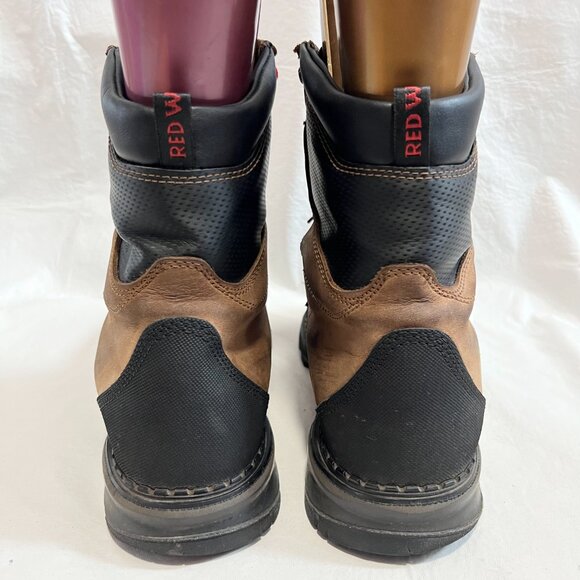 Red Wing shoes Burnside boots brown leather safety toe US mens 13 D waterproof - Picture 4 of 16